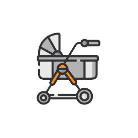 Ilustración de carrito de bebé