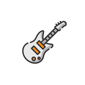 Illustration of electric guitar