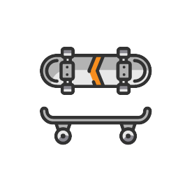 Ilustración skateboard