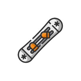Ilustración de snowboard