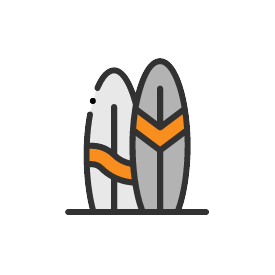Ilustración de tablas de surf