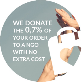 We donate 0.7% of your order to an NGO at no additional cost to you