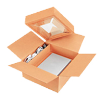 Open cardboard boxes for packing