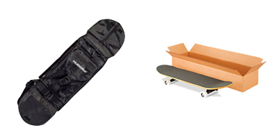 Cardboard packaging to send skateboard
