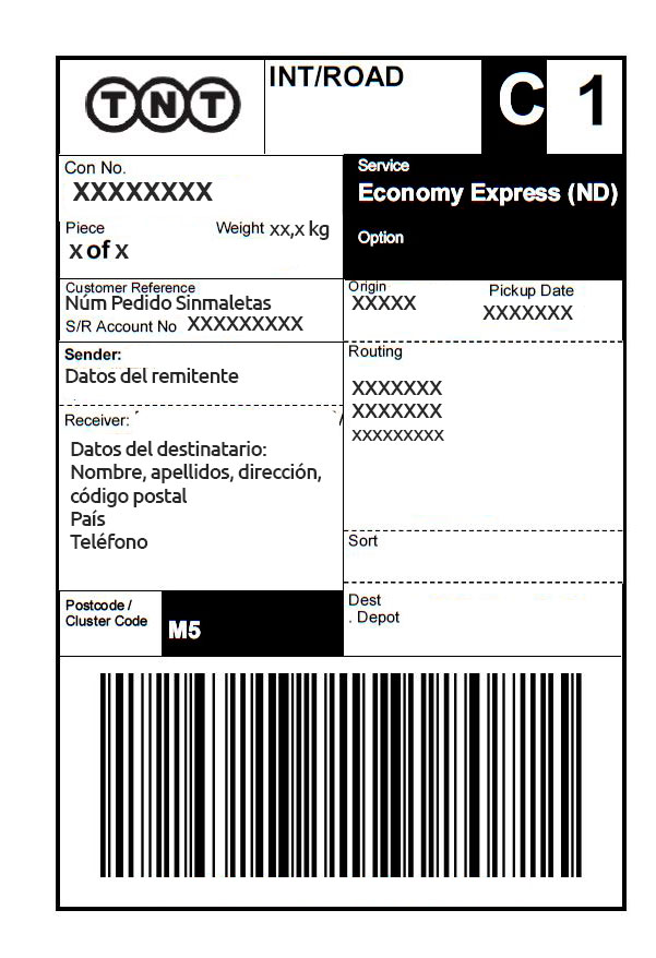 Etiqueta TNT Blanca