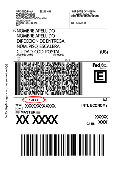 Etiqueta Fedex