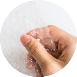 In order to prepare your TV, cover it with bubble wrap