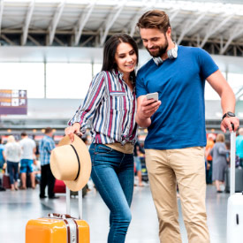 Couple at the airport